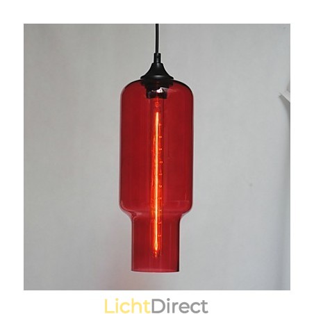 Moderne glazen hanglamp in bruin bubbeldesign Moderne glazen hanglamp in bruin bubbeldesign