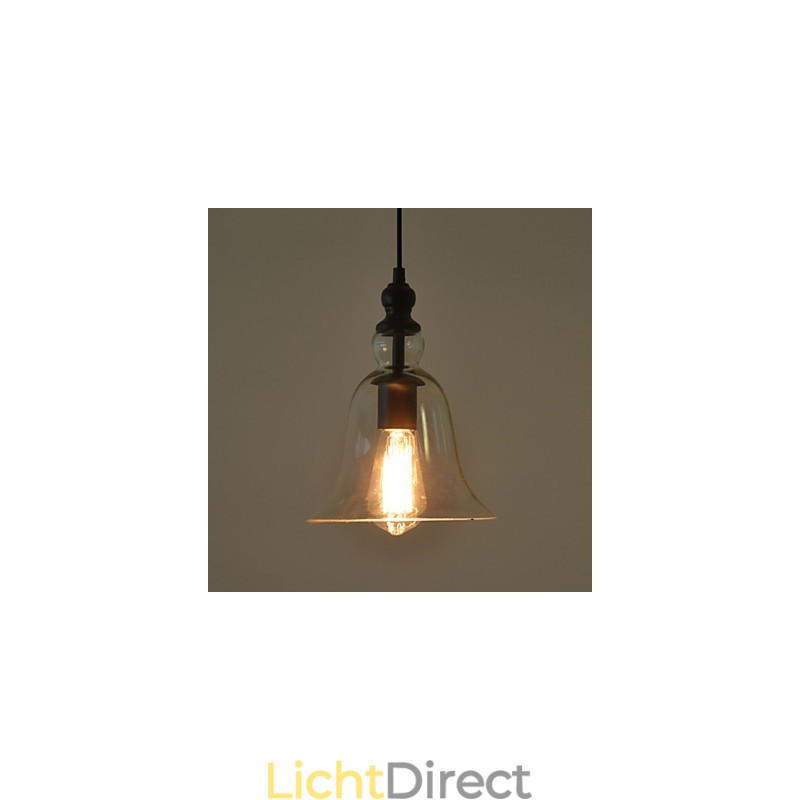 Vintage industriële retro glazen kroonluchter creatieve minimalistische bedlamp heldere kleur