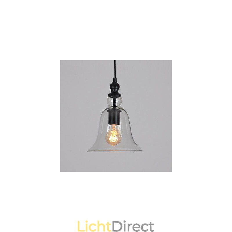 Vintage industriële retro glazen kroonluchter creatieve minimalistische bedlamp heldere kleur