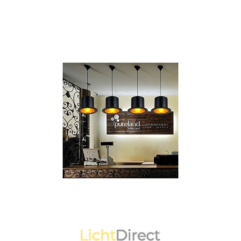 Retro schilderij metalen hanglamp garage