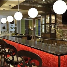 Gecontracteerde witte glazen bol decoratieve kroonluchterlamp