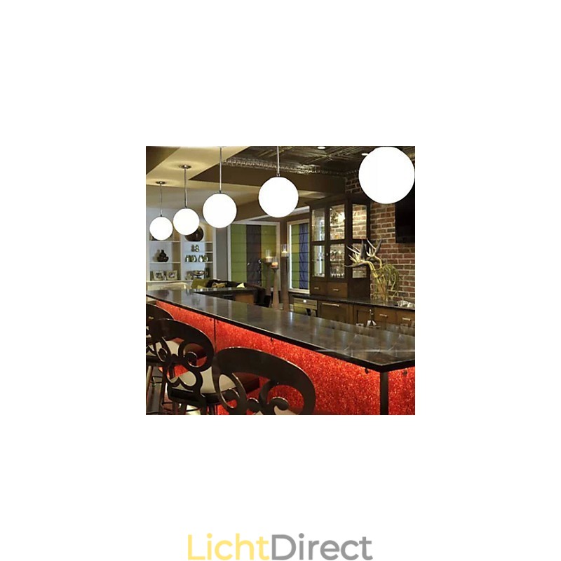 Gecontracteerde witte glazen bol decoratieve kroonluchterlamp