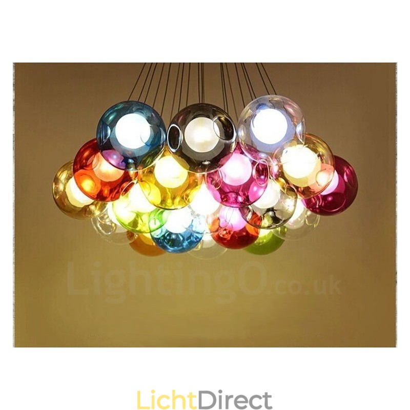 Creatief De Nordic Color Restoring Ancient Ways Goudviskom Glas Creatieve Hanglamp Lamp (Als u meerdere glazen bollen bestelt, wordt er één vaste hanglamp meegeleverd) (Selecteer hieronder de hoeveelheid en kleur van de glazen bol)