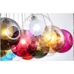 Creatief De Nordic Color Restoring Ancient Ways Goudviskom Glas Creatieve Hanglamp Lamp (Als u meerdere glazen bollen bestelt, wordt er één vaste hanglamp meegeleverd) (Selecteer hieronder de hoeveelheid en kleur van de glazen bol)