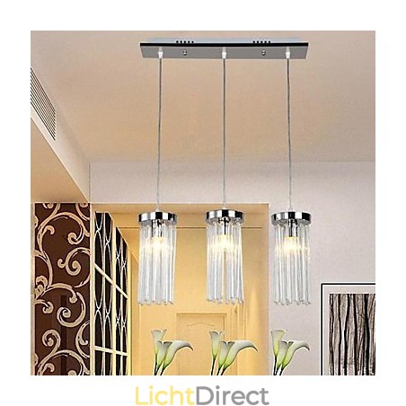 Moderne eigentijdse kristallen chromen metalen hanglamp Moderne eigentijdse kristallen chromen metalen hanglamp