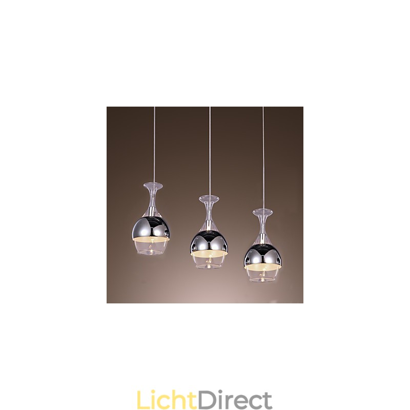 Franse stijl creatieve 3-lichts hanglamp in de vorm van een kelk