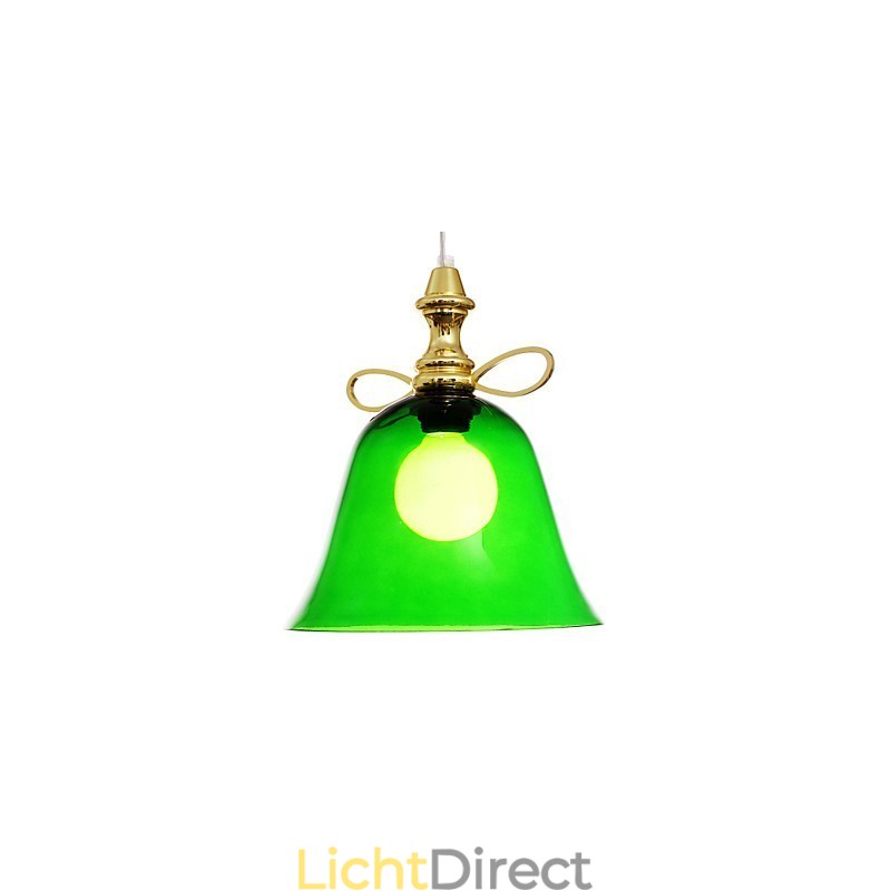 Moderne, eigentijdse metalen hanglamp in komvorm in mini-stijl