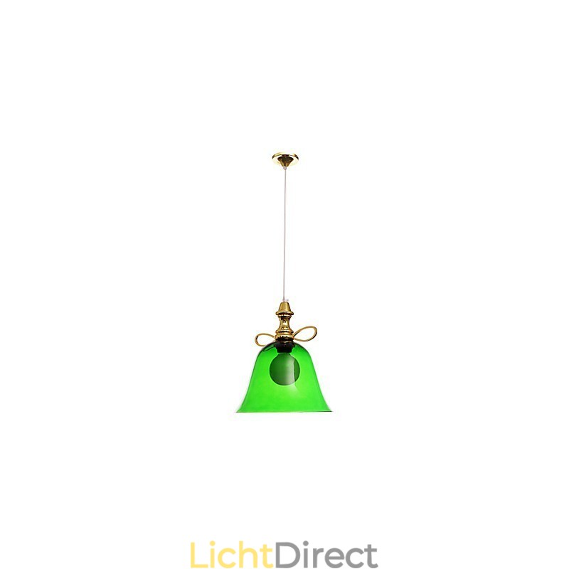 Moderne, eigentijdse metalen hanglamp in komvorm in mini-stijl