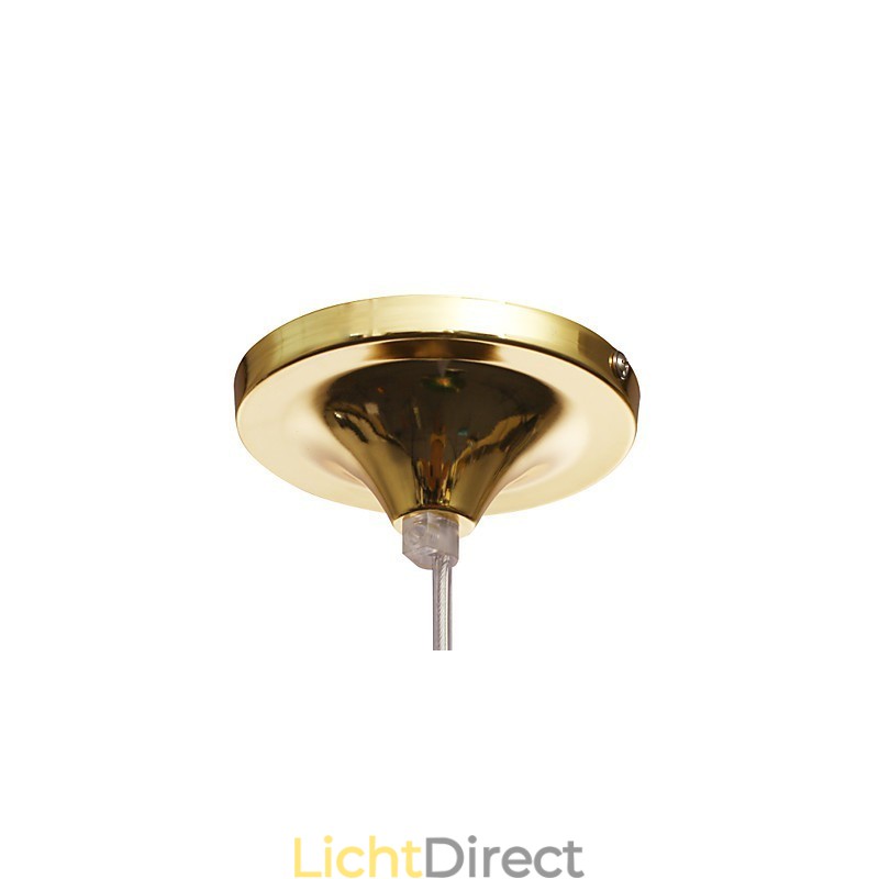 Moderne, eigentijdse metalen hanglamp in komvorm in mini-stijl