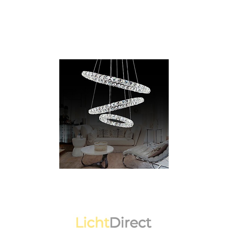 44W moderne eigentijdse kristallen chromen metalen hanglamp