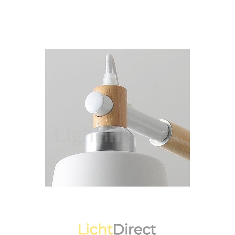 Moderne eigentijdse houten kroonluchter met 6 lampen