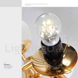 Moderne eigentijdse kroonluchter met 16 lampen, glazen kap en lamp