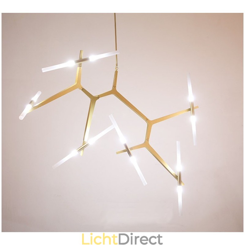 12 Lichts Moderne Hedendaagse Kroonluchter Licht (Zwart Goud)