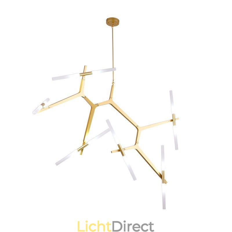 12 Lichts Moderne Hedendaagse Kroonluchter Licht (Zwart Goud)