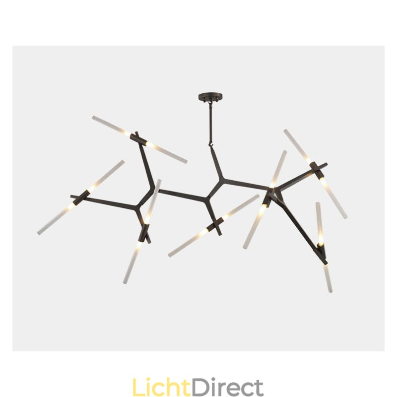 14 Lichts Moderne Hedendaagse Kroonluchter Licht (Zwart Goud)