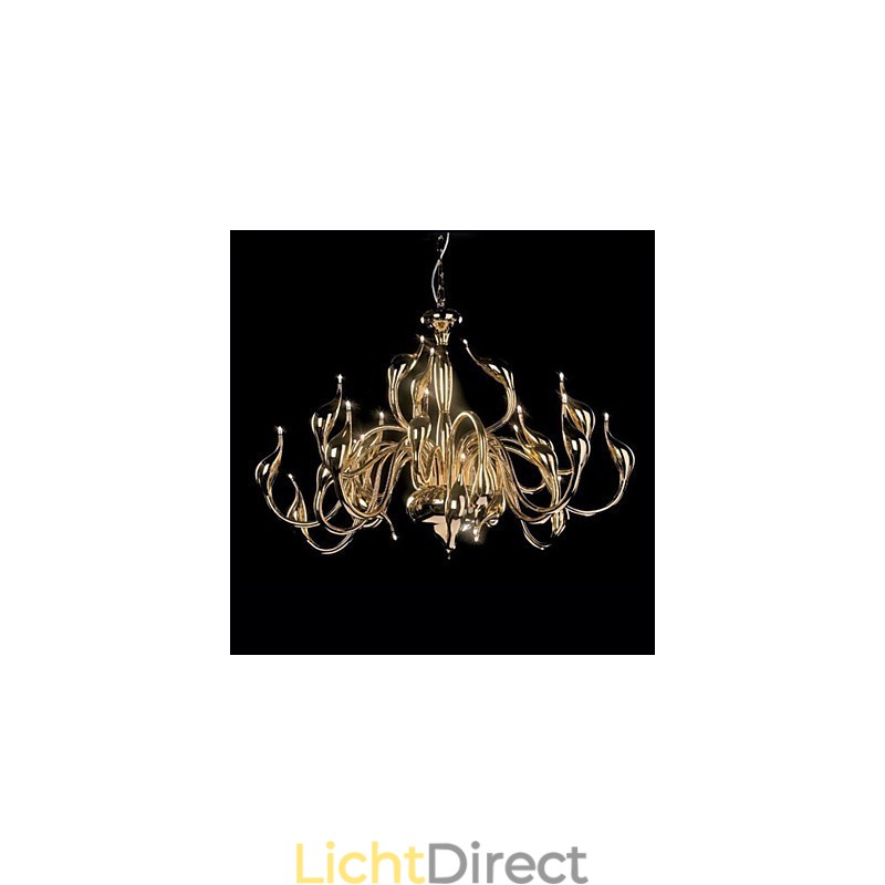 Moderne kroonluchterlamp 24 lampen G4 verguld