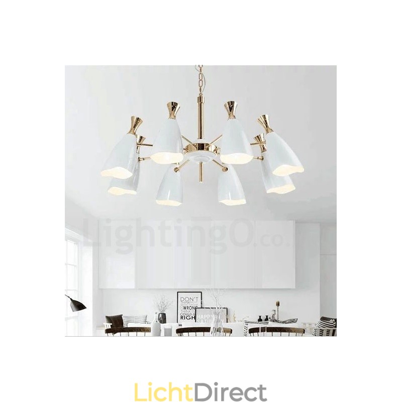 Moderne, eigentijdse stijl kroonluchterlamp met 8 lampen