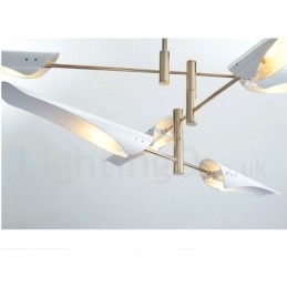 3-laags moderne, eigentijdse kroonluchter met 6 lampen