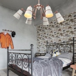 6-lichts kroonluchterlamp met moderne, eigentijdse stijlverlichting