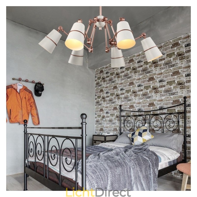 6-lichts kroonluchterlamp met moderne, eigentijdse stijlverlichting