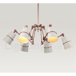 6-lichts kroonluchterlamp met moderne, eigentijdse stijlverlichting