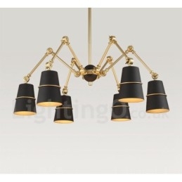 6-lichts kroonluchterlamp met moderne, eigentijdse stijlverlichting