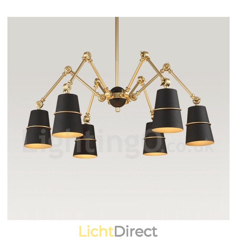 6-lichts kroonluchterlamp met moderne, eigentijdse stijlverlichting