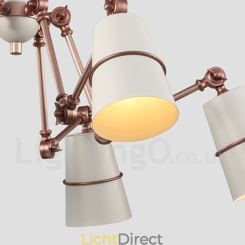6-lichts kroonluchterlamp met moderne, eigentijdse stijlverlichting