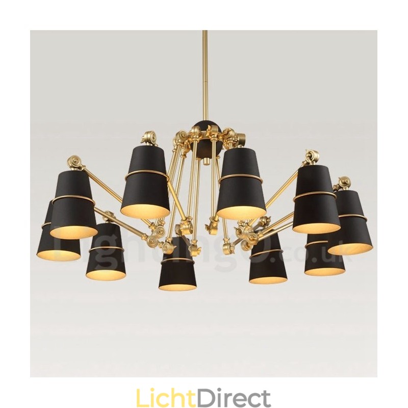 10-lichts kroonluchterlamp met moderne, eigentijdse stijlverlichting