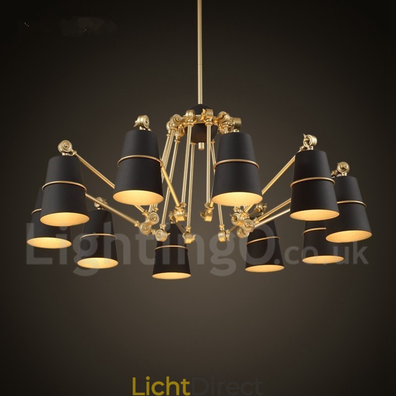 10-lichts kroonluchterlamp met moderne, eigentijdse stijlverlichting
