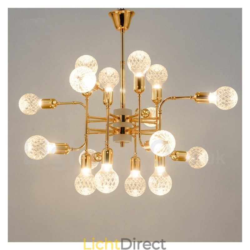 4-laags moderne eigentijdse kroonluchterlamp met 16 lampen