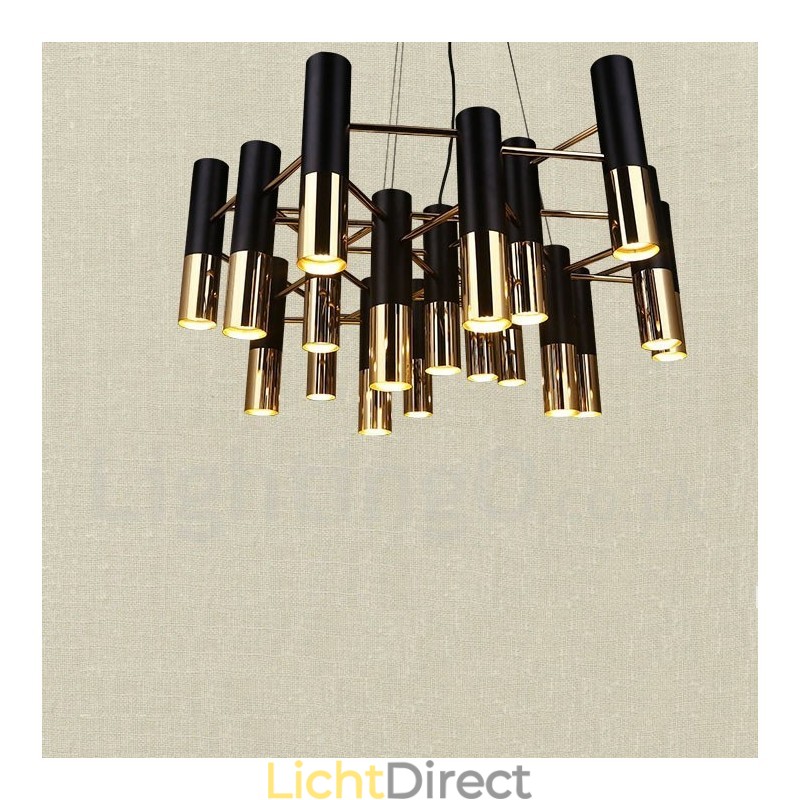 Moderne eigentijdse 19-lichts kroonluchter, enkele laag lamp