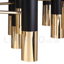 Moderne eigentijdse 19-lichts kroonluchter, enkele laag lamp