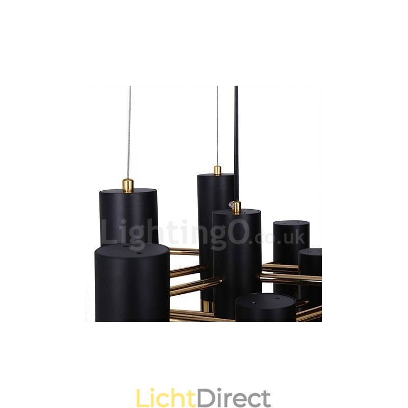 Moderne eigentijdse 19-lichts kroonluchter, enkele laag lamp