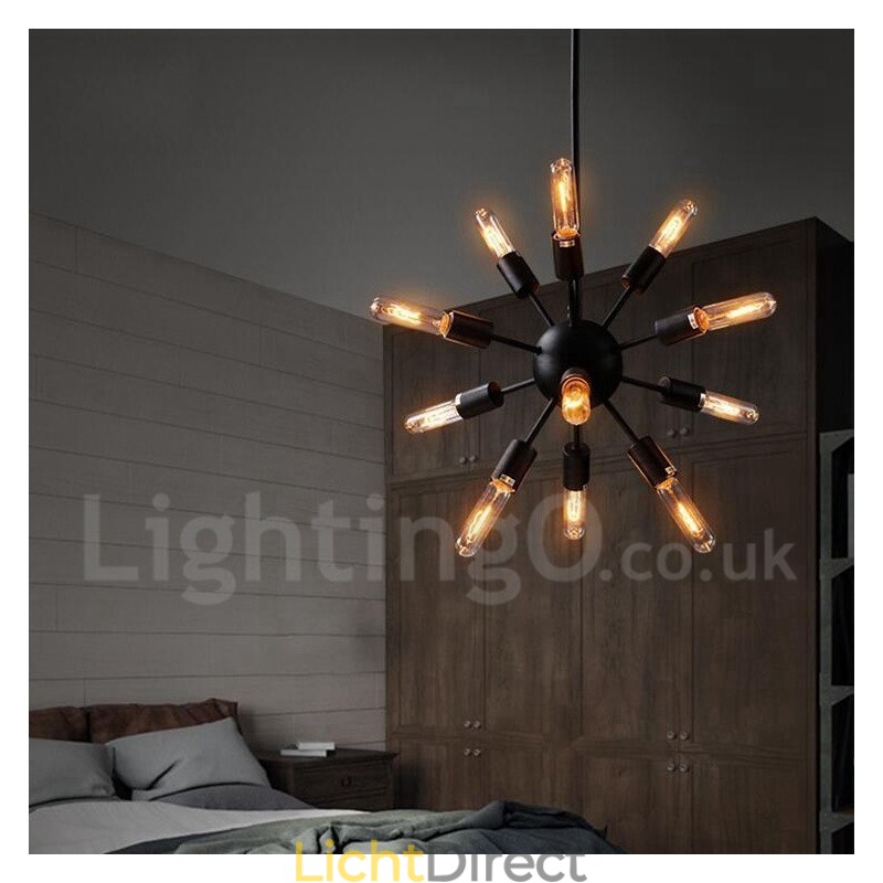 12-lichts retro vintage Sputnik kroonluchter
