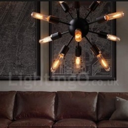 12-lichts retro vintage Sputnik kroonluchter