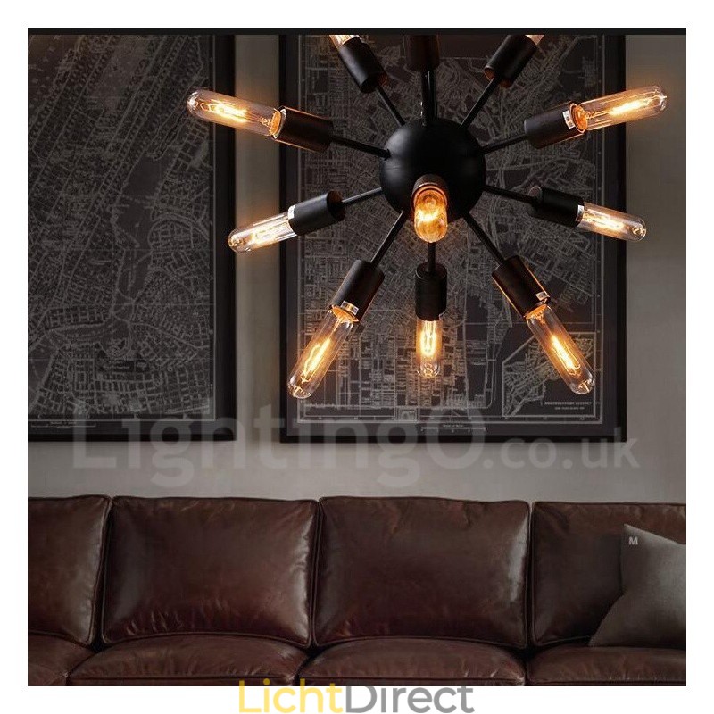 12-lichts retro vintage Sputnik kroonluchter