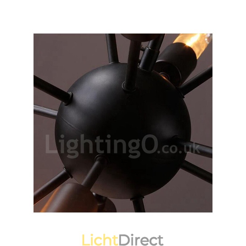 12-lichts retro vintage Sputnik kroonluchter