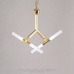 Moderne eigentijdse 2-laags 4-lichts gouden kroonluchterlamp