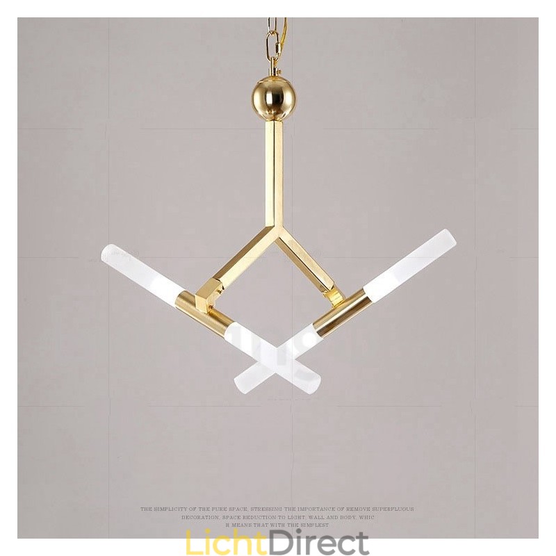 Moderne eigentijdse 2-laags 4-lichts gouden kroonluchterlamp