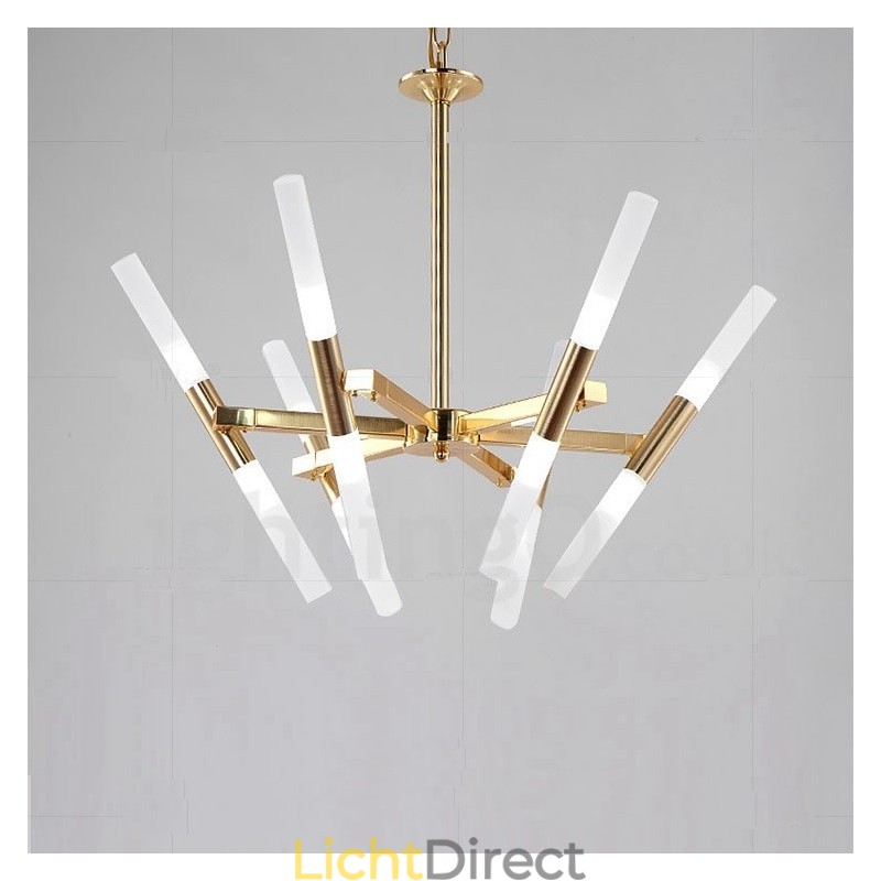 Moderne eigentijdse 2-laags 12-lichts gouden kroonluchterlamp