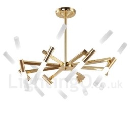 Moderne eigentijdse 2-laags 16-lichts gouden kroonluchterlamp
