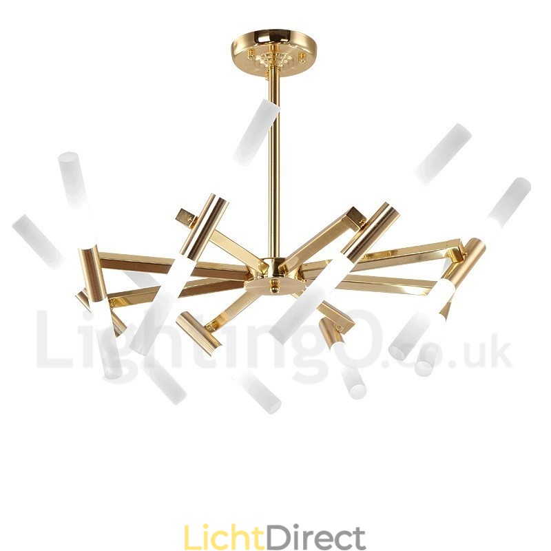 Moderne eigentijdse 2-laags 16-lichts gouden kroonluchterlamp