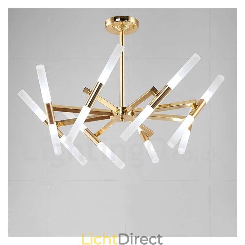 Moderne eigentijdse 2-laags 16-lichts gouden kroonluchterlamp