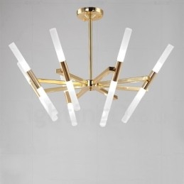 Moderne eigentijdse 2-laags 16-lichts gouden kroonluchterlamp