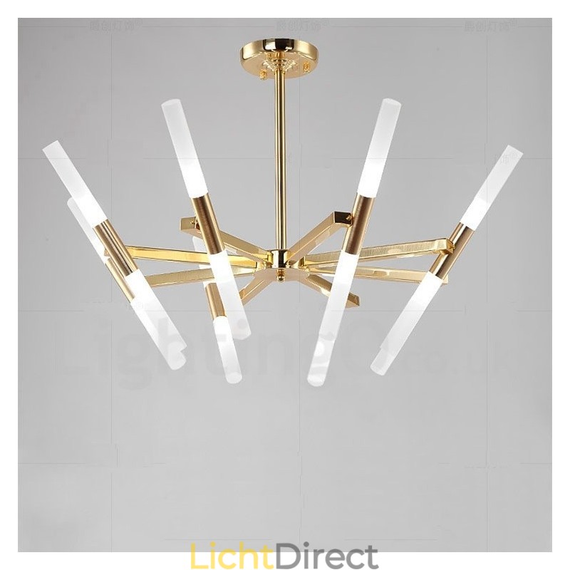 Moderne eigentijdse 2-laags 16-lichts gouden kroonluchterlamp