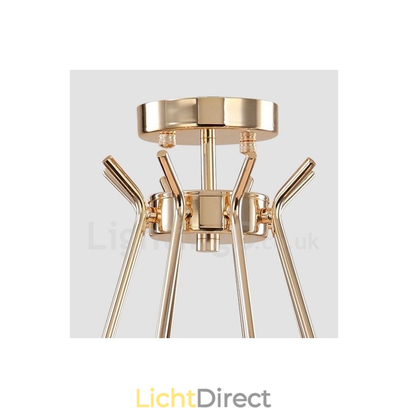 30 Licht 2-laags moderne, eigentijdse metalen kroonluchterlamp met glazen kap