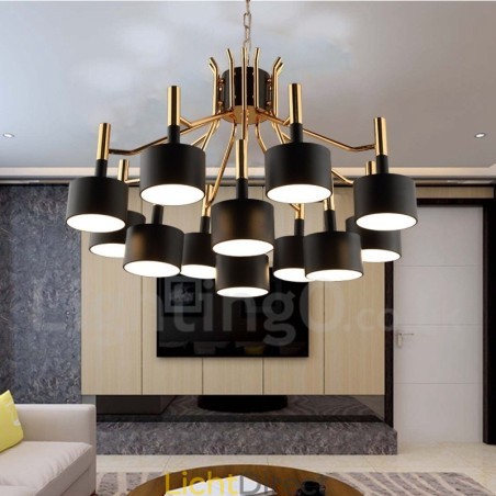 Moderne eigentijdse 12-lichts 2-laags kroonluchterlamp Moderne eigentijdse 12-lichts 2-laags kroonluchterlamp
