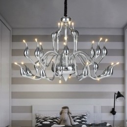 24 lampen moderne zwaan kroonluchterlamp G4 verchroomd lamp inbegrepen