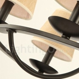 Landelijke Retro 6-lichts kroonluchterlamp met één laag